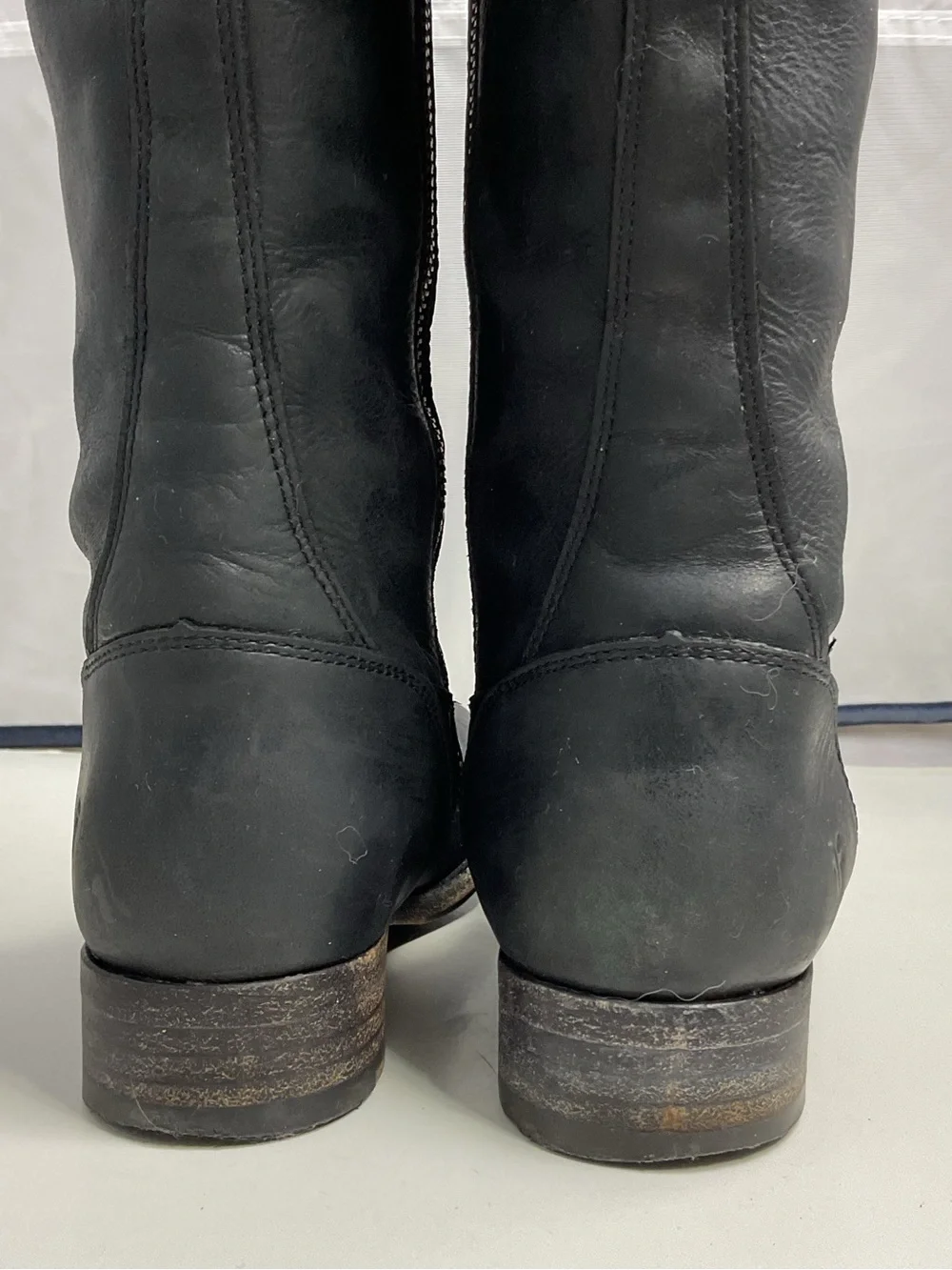 Frye 4015 Black Leather Knee High Pull On Riding Boots Women’s Size 5.5 B